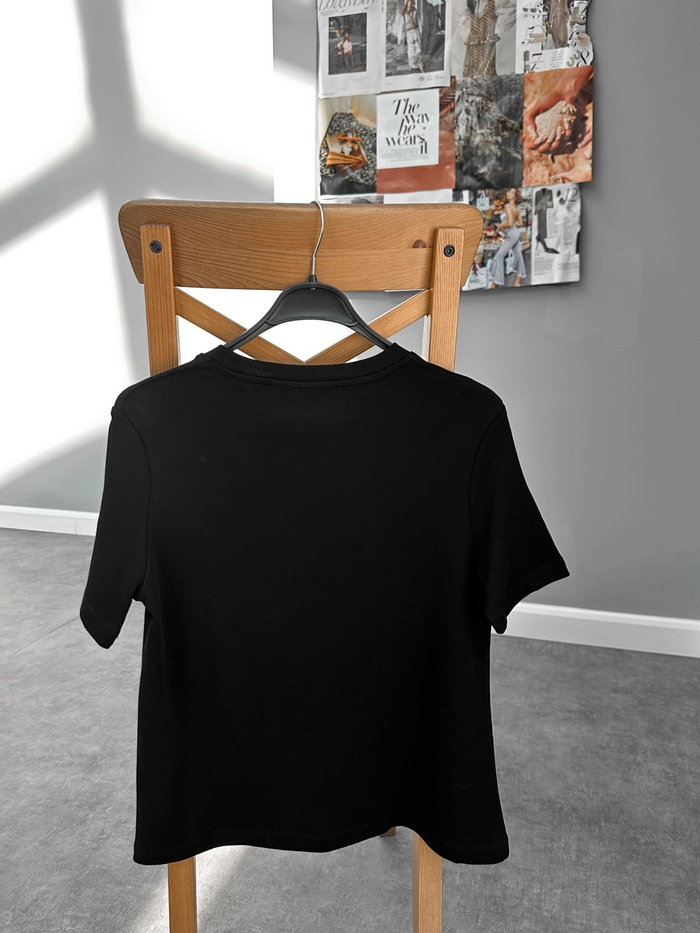 Bisiklet Yaka Basic Tshirt