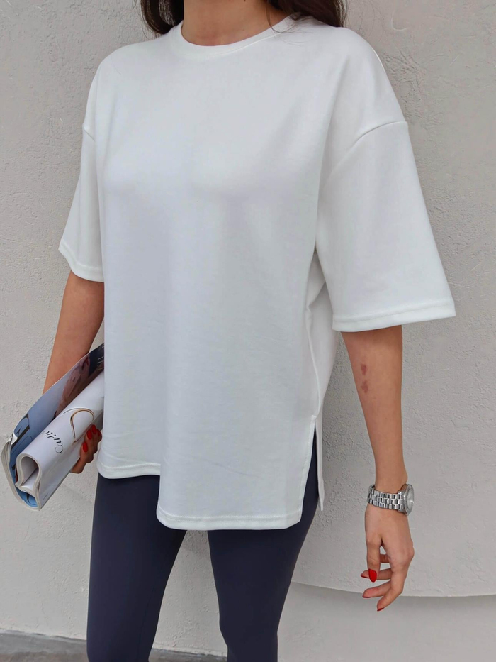 Bisiklet Yaka Modal T-Shirt
