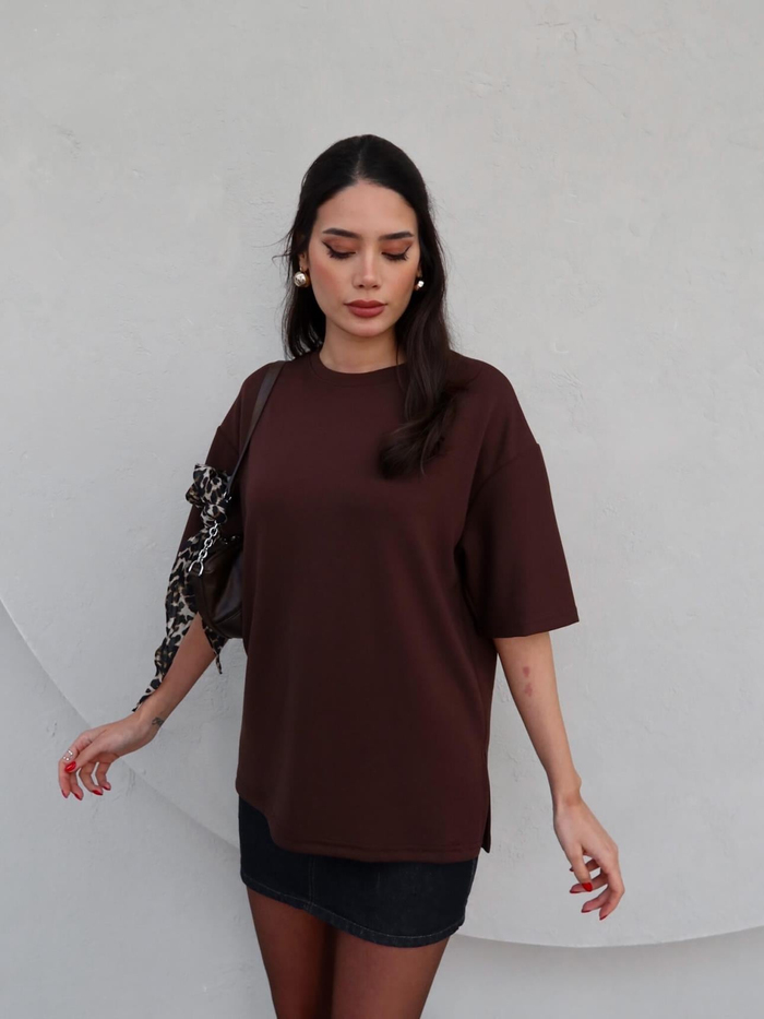 Bisiklet Yaka Modal T-Shirt