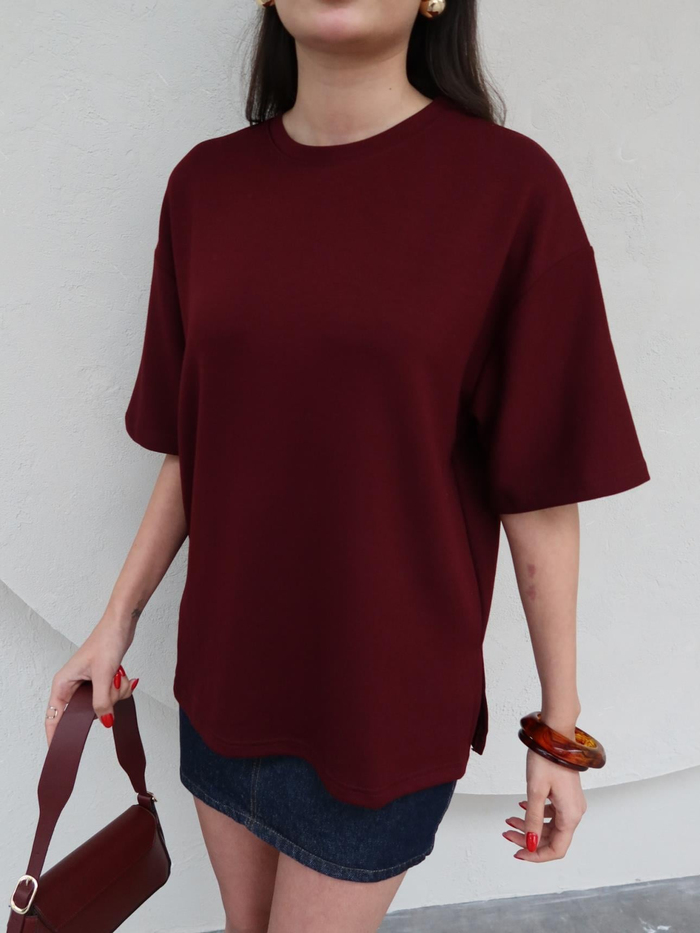 Bisiklet Yaka Modal T-Shirt