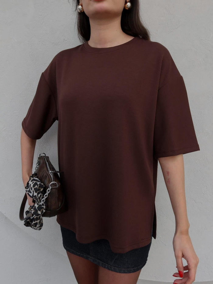 Bisiklet Yaka Modal T-Shirt