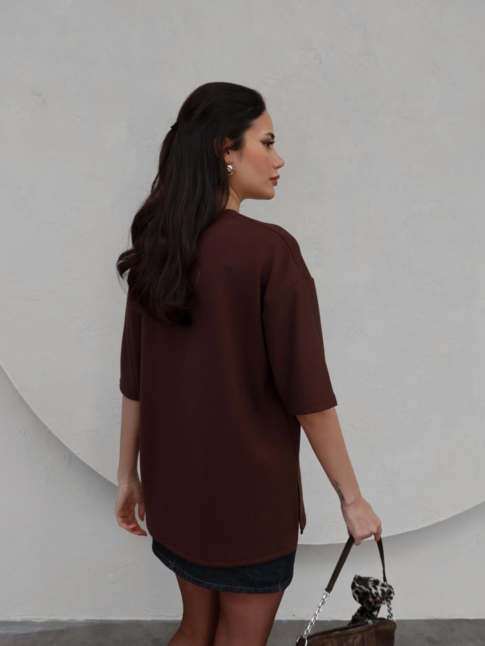 Bisiklet Yaka Modal T-Shirt