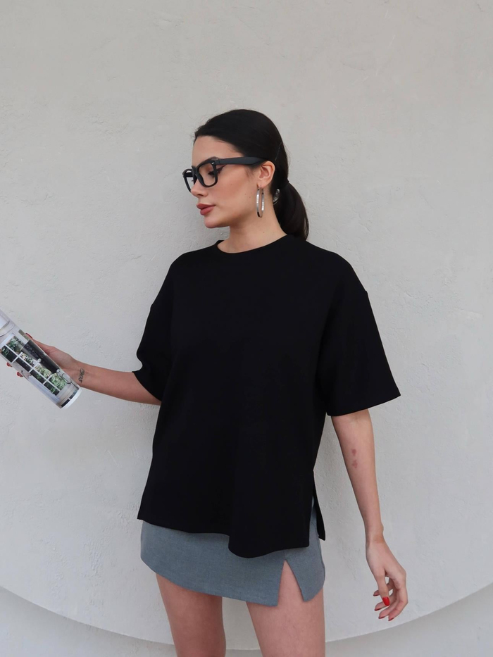Bisiklet Yaka Modal T-Shirt