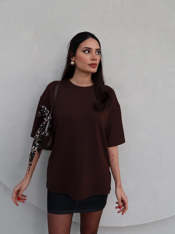 Bisiklet Yaka Modal T-Shirt
