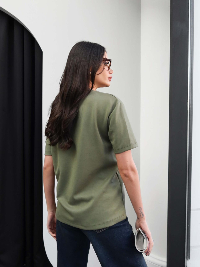 Bisiklet Yaka Modal Tshirt