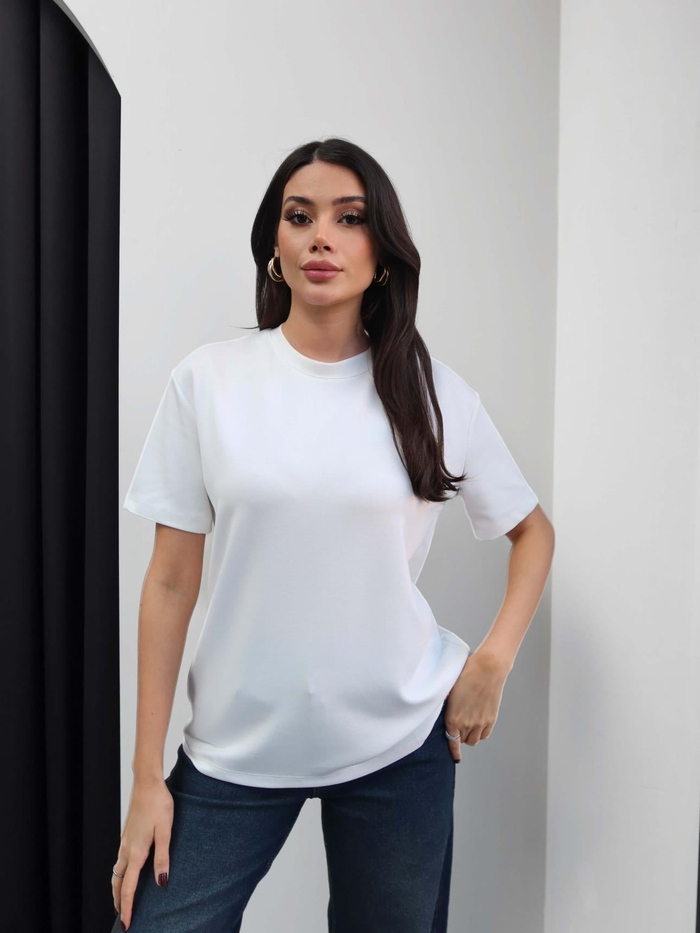 Bisiklet Yaka Modal Tshirt