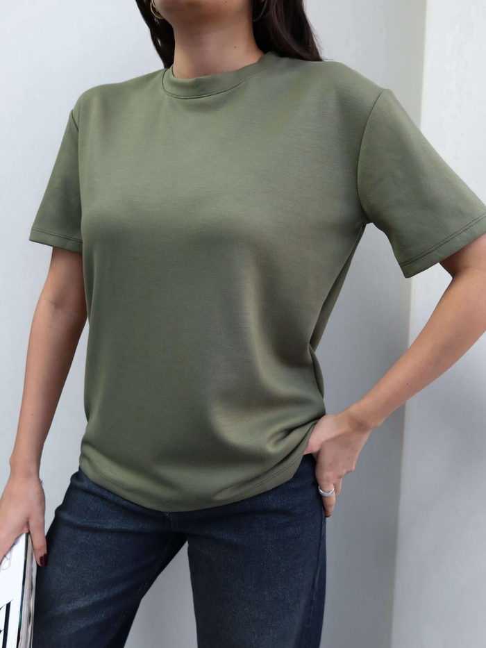 Bisiklet Yaka Modal Tshirt