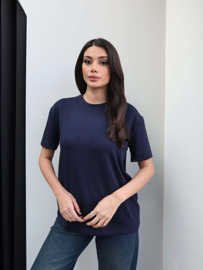 Bisiklet Yaka Modal Tshirt