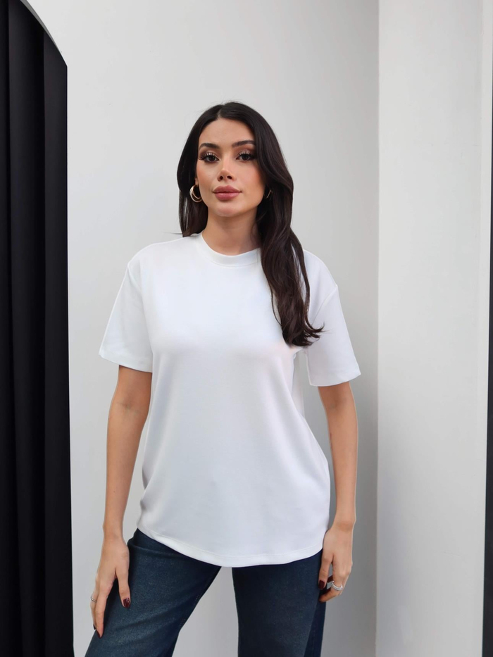 Bisiklet Yaka Modal Tshirt