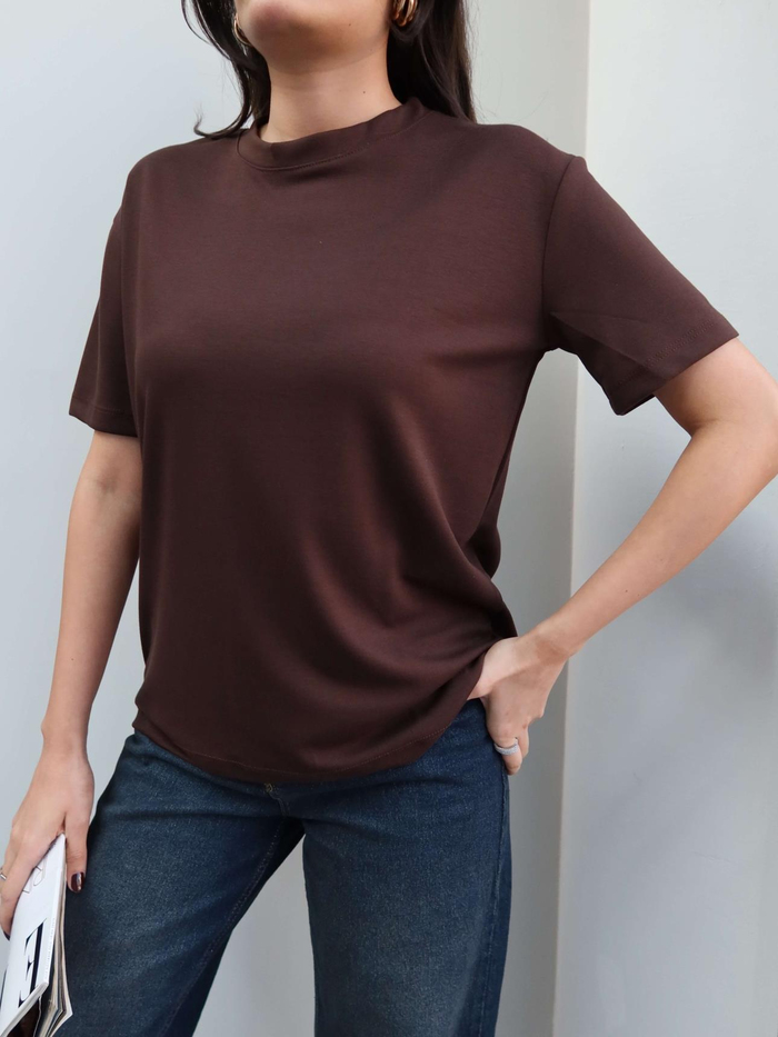 Bisiklet Yaka Modal Tshirt