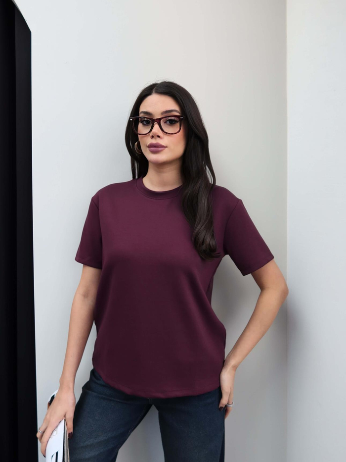 Bisiklet Yaka Modal Tshirt