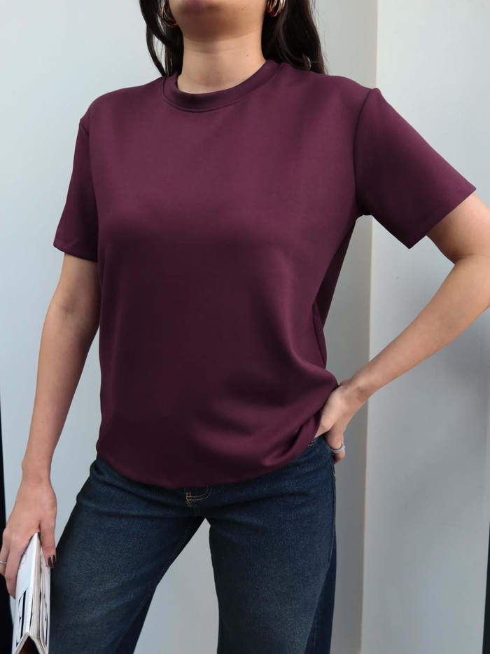 Bisiklet Yaka Modal Tshirt