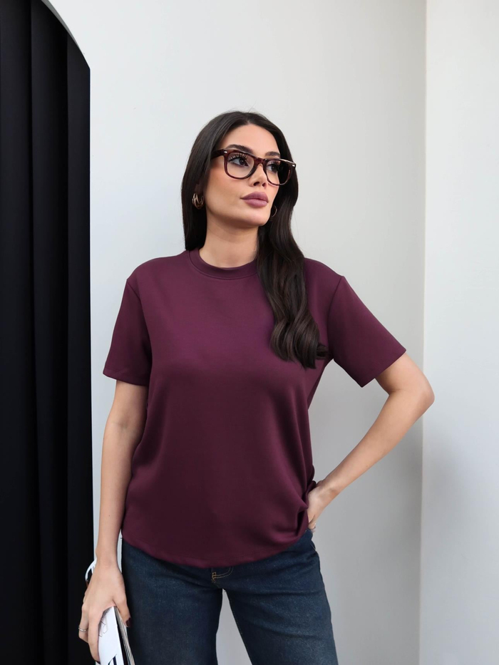 Bisiklet Yaka Modal Tshirt