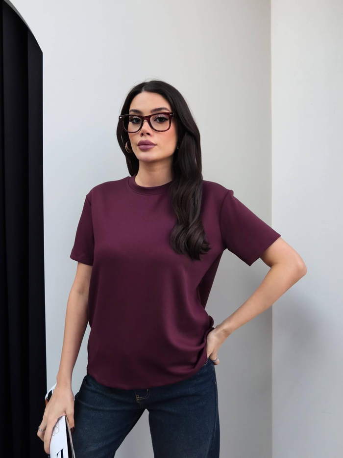 Bisiklet Yaka Modal Tshirt