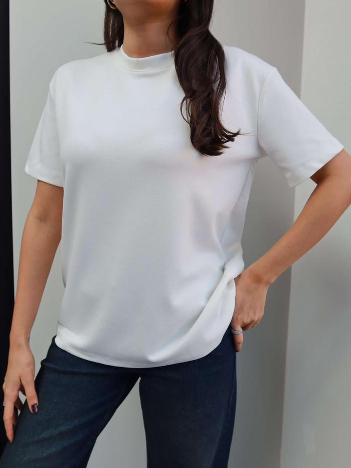 Bisiklet Yaka Modal Tshirt