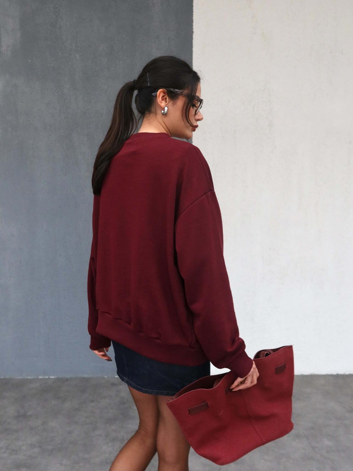 Bisiklet Yaka  Teddy Bear Sweat