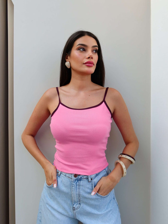 Biye Askılı Crop Atlet