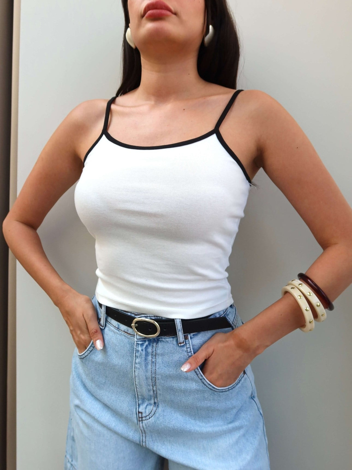 Biye Askılı Crop Atlet