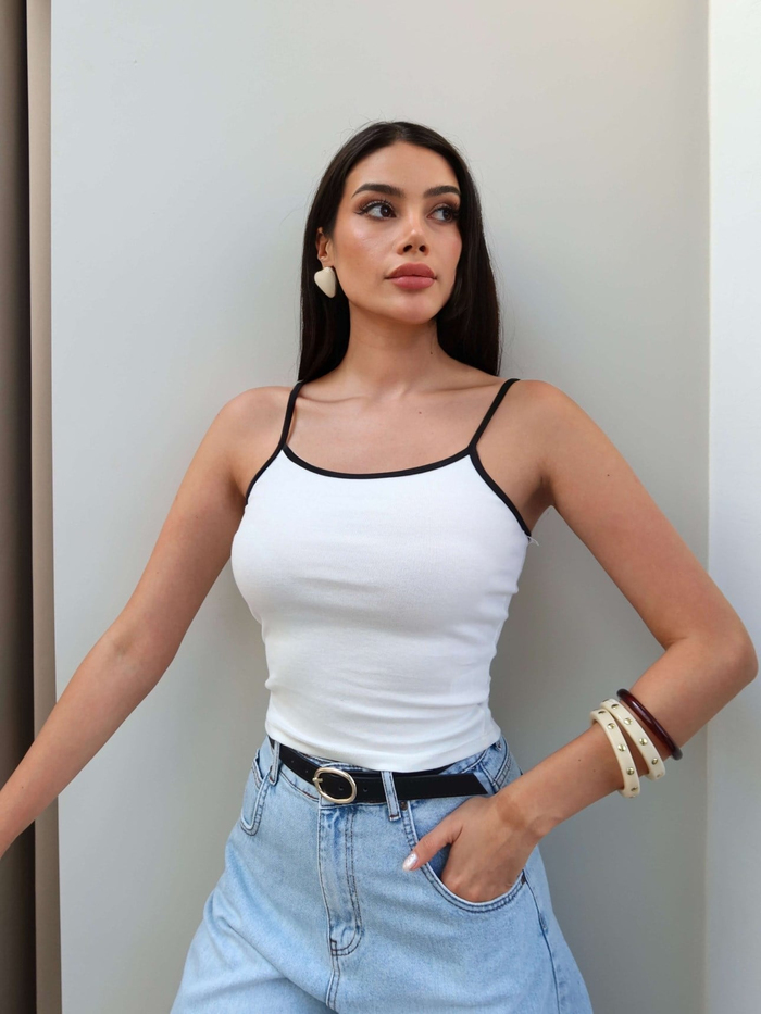 Biye Askılı Crop Atlet