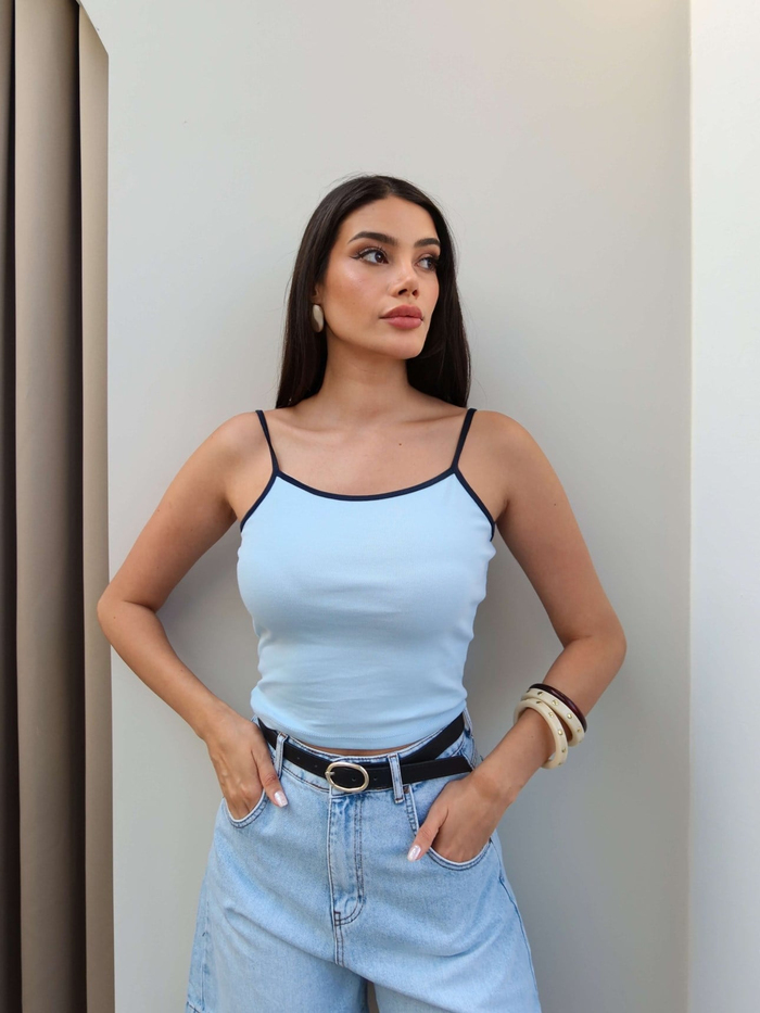 Biye Askılı Crop Atlet