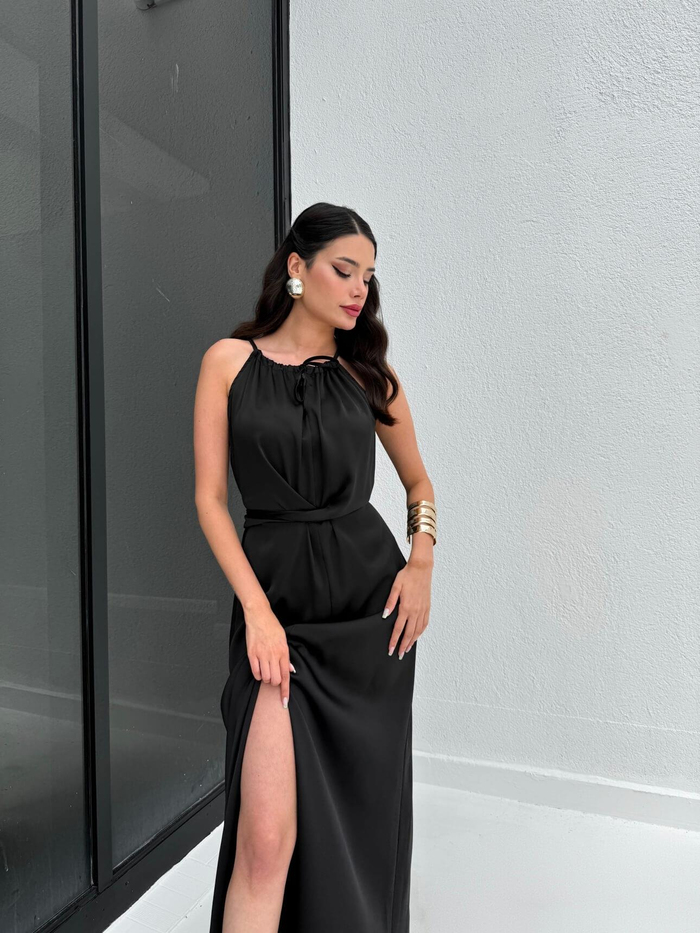 Black Belden Bağlamalı Elbise