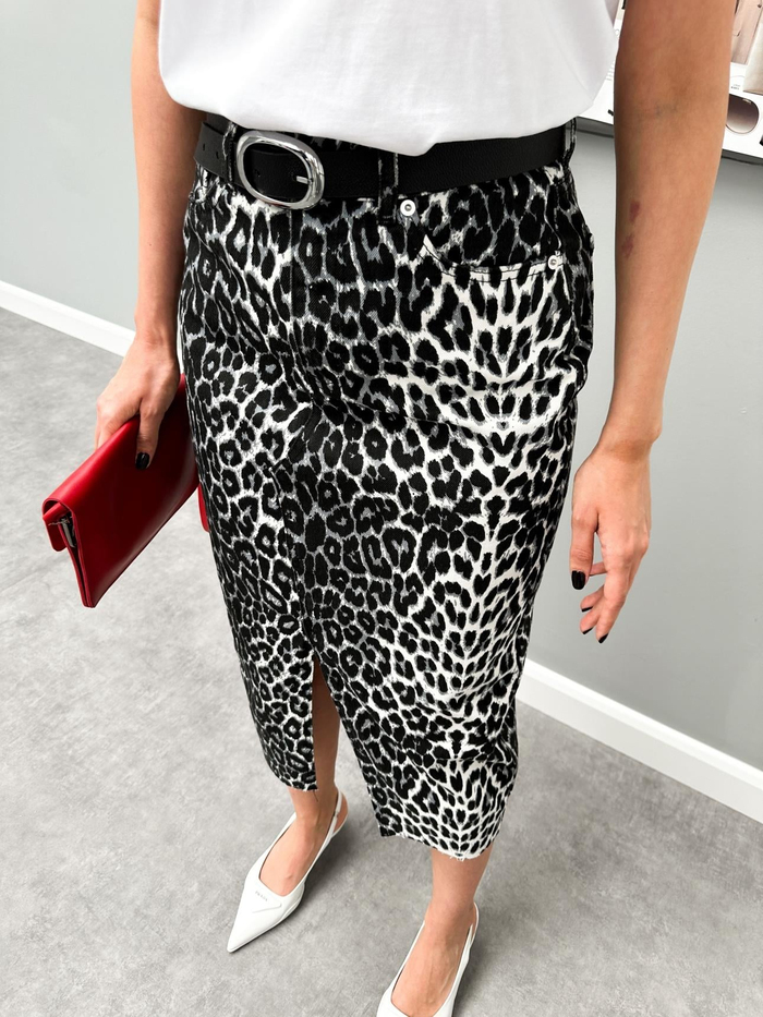 Black Big Leo Patterned Orj Etek