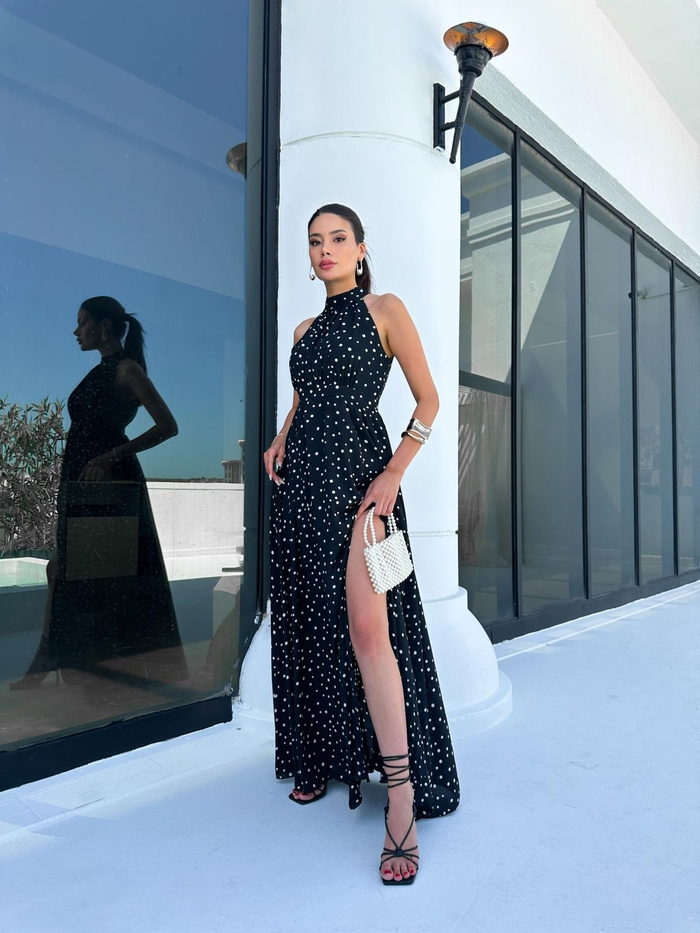 Black Halter Puana Elbise