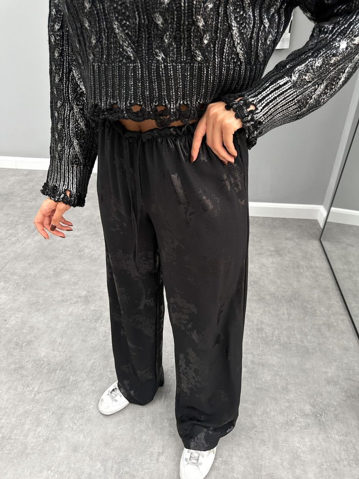 Black Varak Baskılı Pantolon