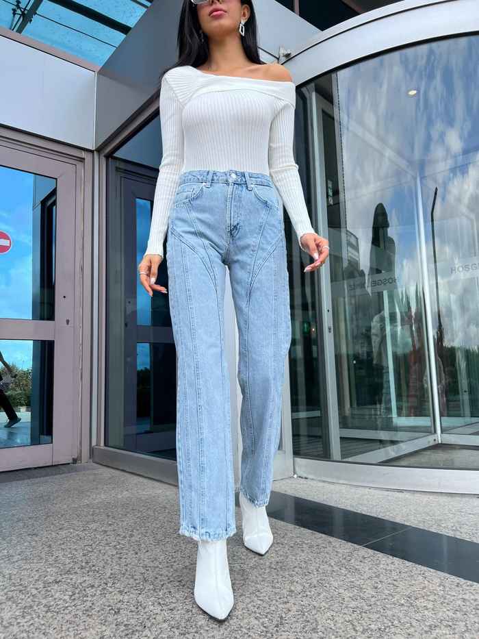 Blue Bol Parçalı Jean