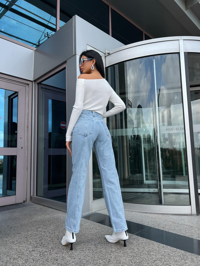 Blue Bol Parçalı Jean