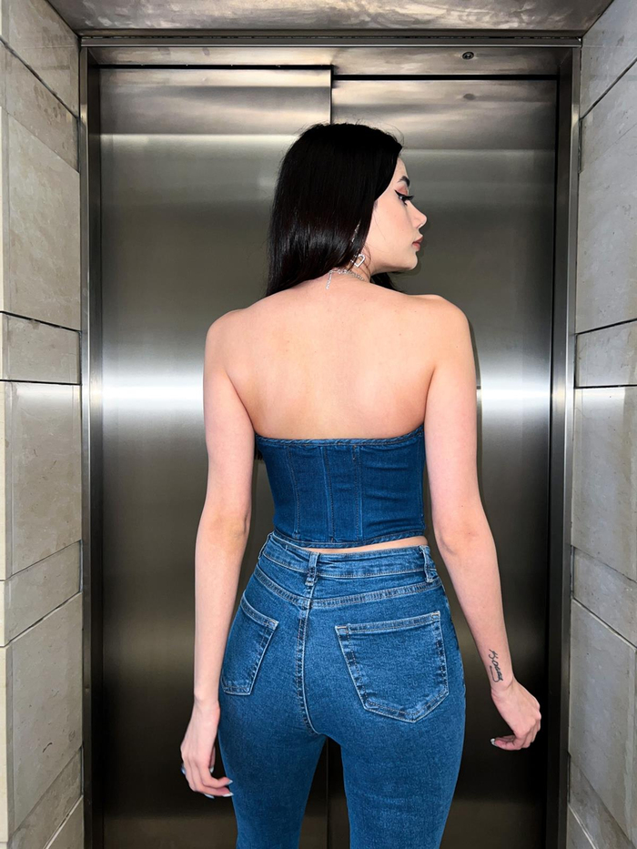 Blue Korse Kot Büstiyer