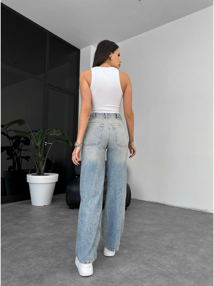 Blue Ön Cep Bol Kesim Jean