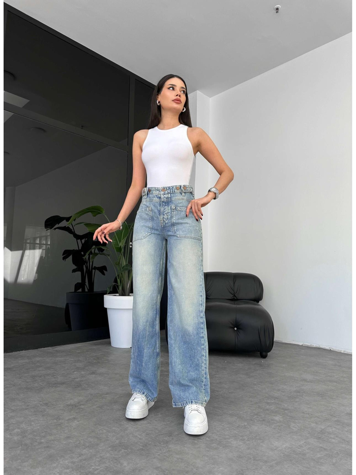 Blue Ön Cep Bol Kesim Jean