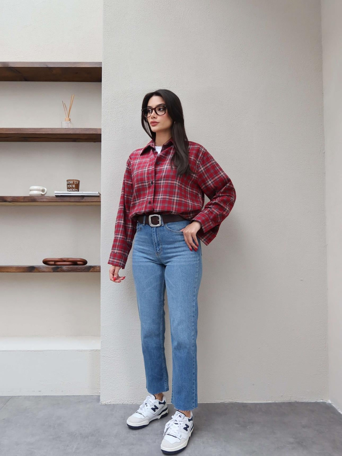 Blue Paça Kesik Orj Jean