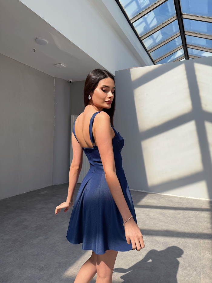 Blue Volanlı Elbise