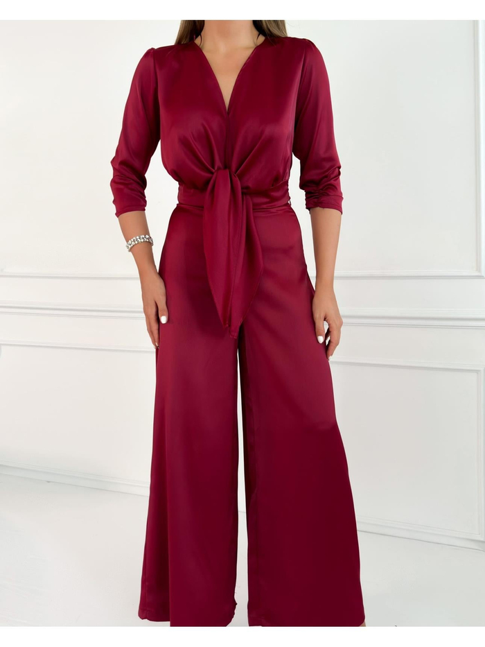 Bordo Saten Dual Takım