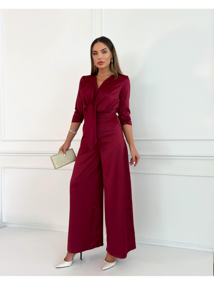 Bordo Saten Dual Takım