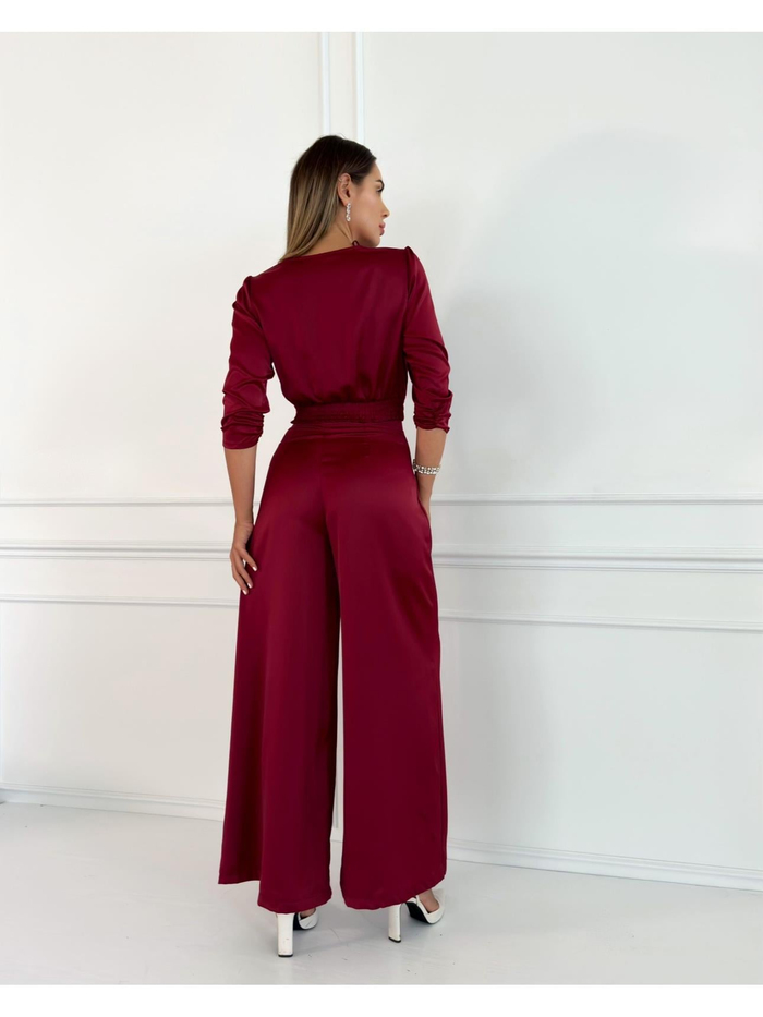 Bordo Saten Dual Takım