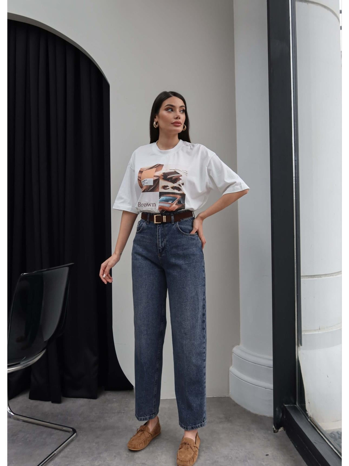 Boyfriend Süet Kemerli Jean