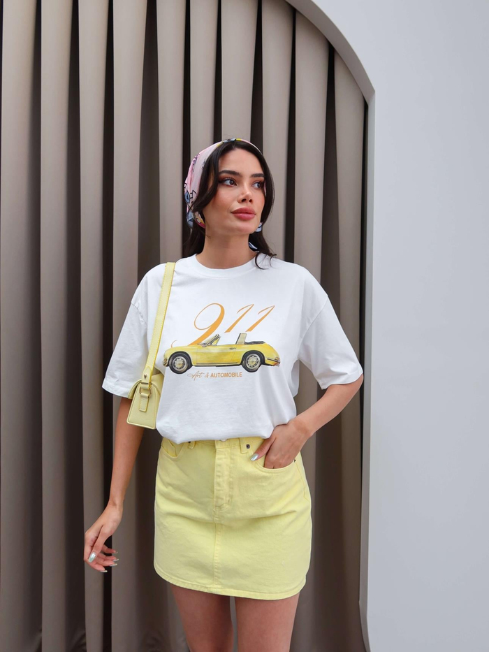 Car Baskı T-Shirt