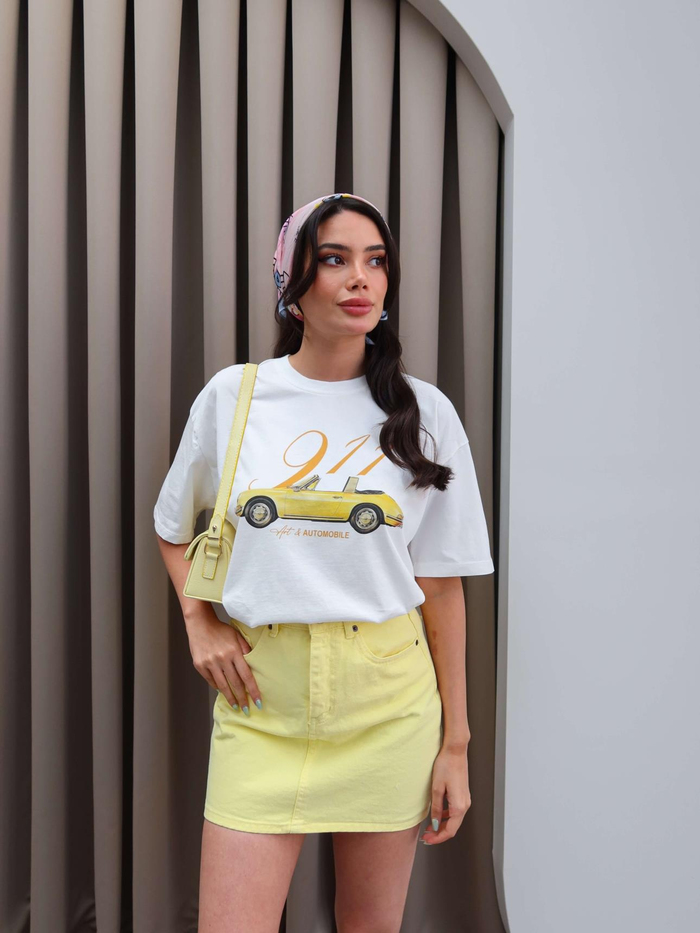 Car Baskı T-Shirt