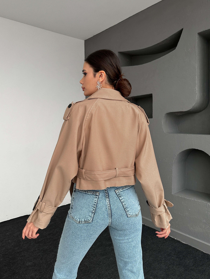 Caramel Parkas Kısa Ceket