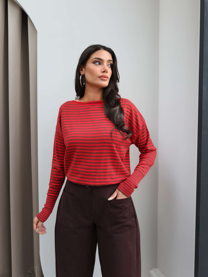 Cep Detaylı Geniş Paça Pantolon