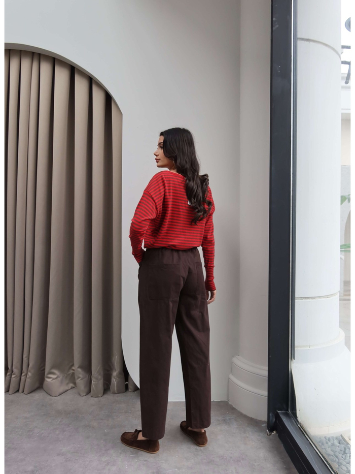 Cep Detaylı Geniş Paça Pantolon