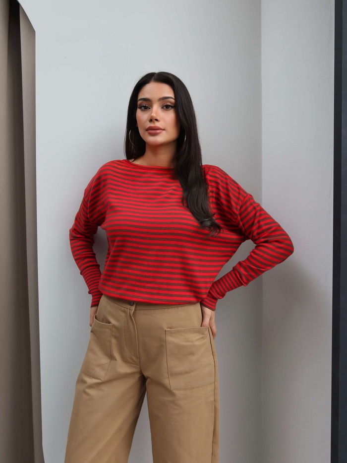 Cep Detaylı Geniş Paça Pantolon