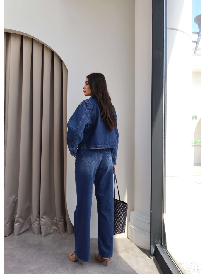 Cepli Denim Ceket Pantolon Takım