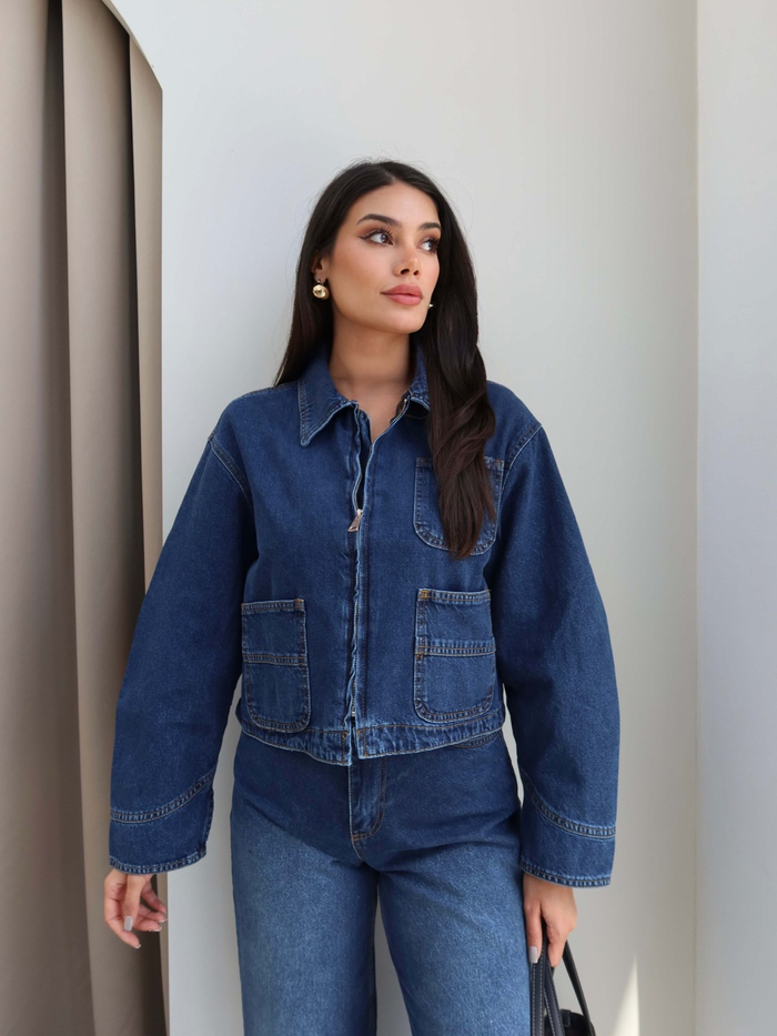 Cepli Denim Ceket Pantolon Takım