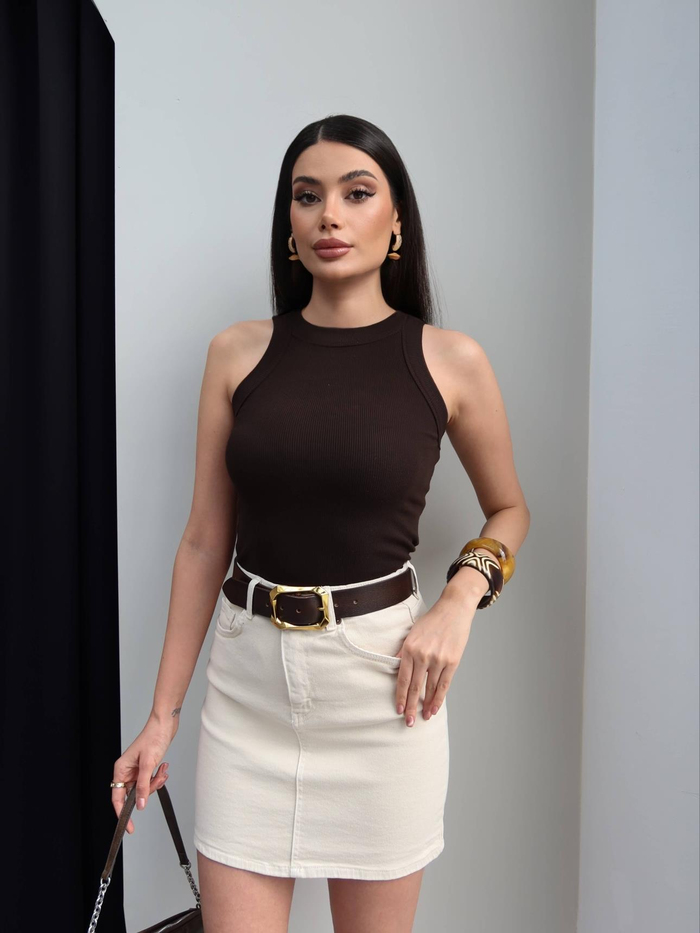 Cepli Denim Mini Etek