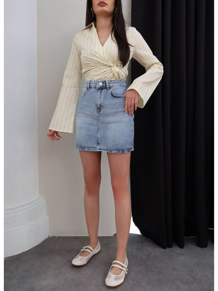 Cepli Denim Mini Etek