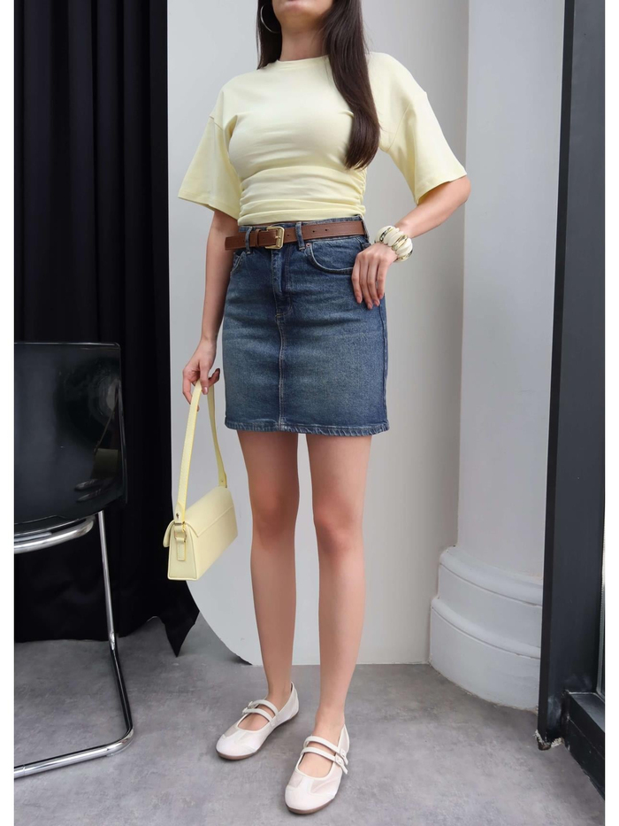 Cepli Denim Mini Etek